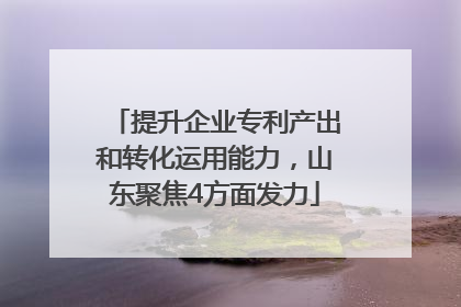 提升企业专利产出和转化运用能力，山东聚焦4方面发力