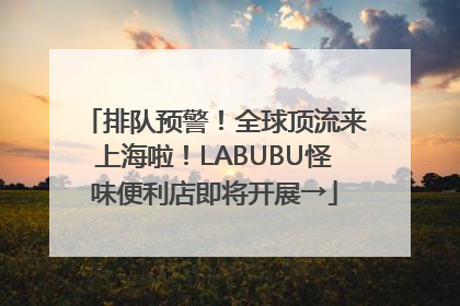 排队预警！全球顶流来上海啦！LABUBU怪味便利店即将开展→