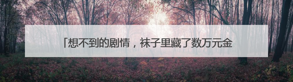 想不到的剧情，袜子里藏了数万元金器，民警翻了近20个垃圾桶找到