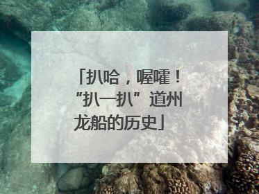 扒哈，喔嚯！“扒一扒”道州龙船的历史