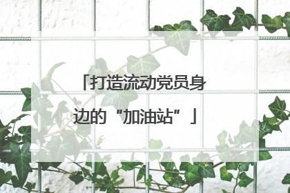 打造流动党员身边的“加油站”