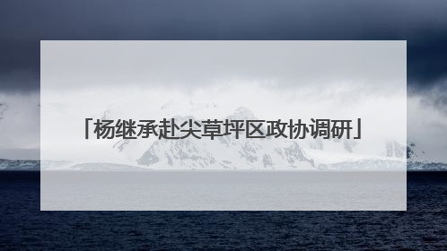 杨继承赴尖草坪区政协调研