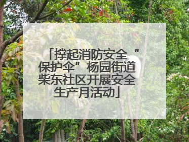 撑起消防安全“保护伞”杨园街道柴东社区开展安全生产月活动