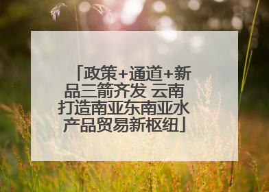 政策+通道+新品三箭齐发 云南打造南亚东南亚水产品贸易新枢纽