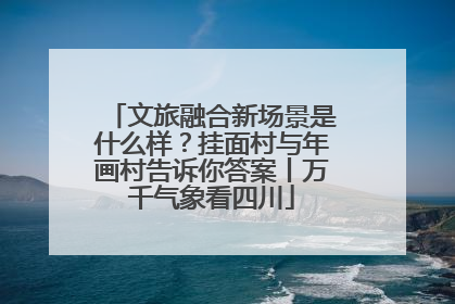 文旅融合新场景是什么样？挂面村与年画村告诉你答案丨万千气象看四川