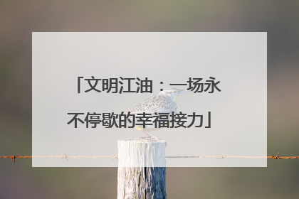 文明江油：一场永不停歇的幸福接力
