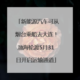 新能源汽车可从烟台乘船去大连！渤海轮渡5月31日开启运输通道