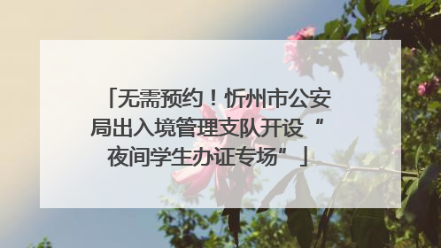 无需预约！忻州市公安局出入境管理支队开设“夜间学生办证专场”