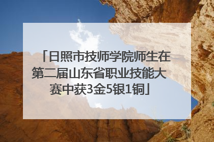 日照市技师学院师生在第二届山东省职业技能大赛中获3金5银1铜