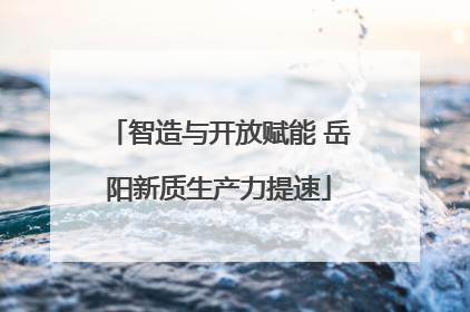 智造与开放赋能 岳阳新质生产力提速