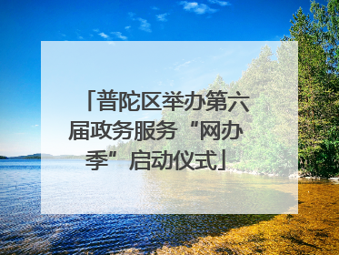 普陀区举办第六届政务服务“网办季”启动仪式