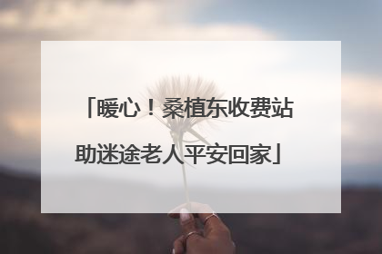 暖心！桑植东收费站助迷途老人平安回家