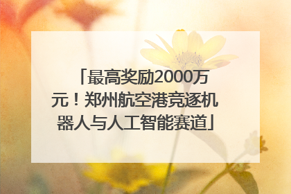 最高奖励2000万元！郑州航空港竞逐机器人与人工智能赛道