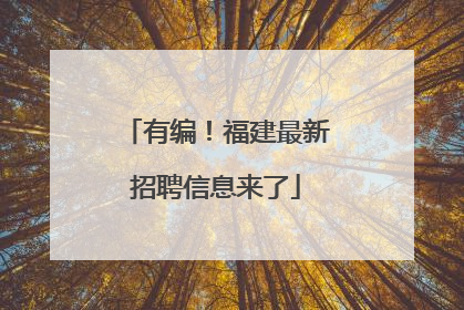 有编！福建最新招聘信息来了