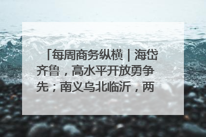 每周商务纵横｜海岱齐鲁，高水平开放勇争先；南义乌北临沂，两扇窗里观外贸
