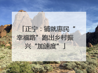 正宁：铺就惠民“幸福路”跑出乡村振兴“加速度”