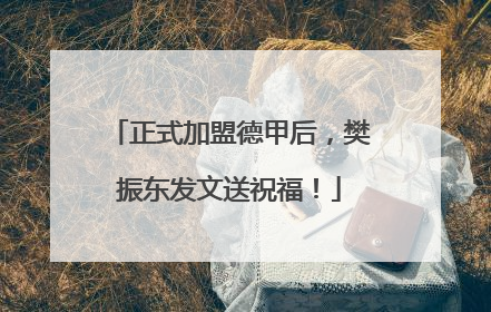 正式加盟德甲后，樊振东发文送祝福！