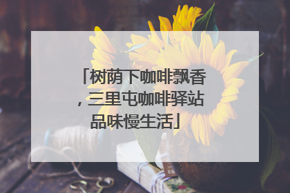 树荫下咖啡飘香，三里屯咖啡驿站品味慢生活