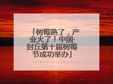 树莓熟了，产业火了！中国·封丘第十届树莓节成功举办