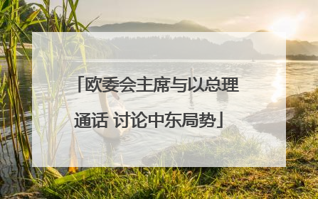 欧委会主席与以总理通话 讨论中东局势