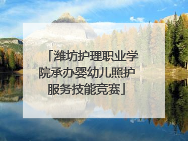 潍坊护理职业学院承办婴幼儿照护服务技能竞赛