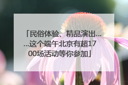 民俗体验、精品演出……这个端午北京有超1700场活动等你参加