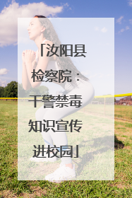 汝阳县检察院：干警禁毒知识宣传进校园