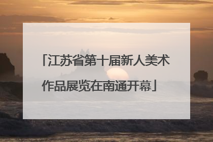 江苏省第十届新人美术作品展览在南通开幕