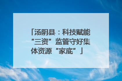 汤阴县：科技赋能“三资”监管守好集体资源“家底”