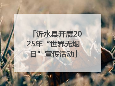 沂水县开展2025年“世界无烟日”宣传活动