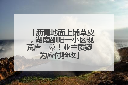 沥青地面上铺草皮，湖南邵阳一小区现荒唐一幕！业主质疑为应付验收