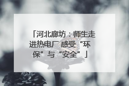 河北廊坊：师生走进热电厂 感受“环保”与“安全”