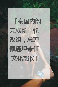 泰国内阁完成新一轮改组，总理佩通坦兼任文化部长