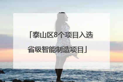 泰山区8个项目入选省级智能制造项目