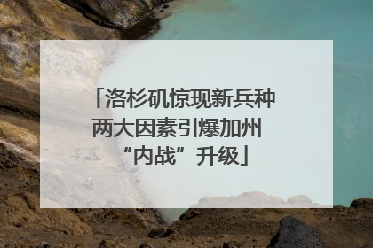 洛杉矶惊现新兵种 两大因素引爆加州“内战”升级