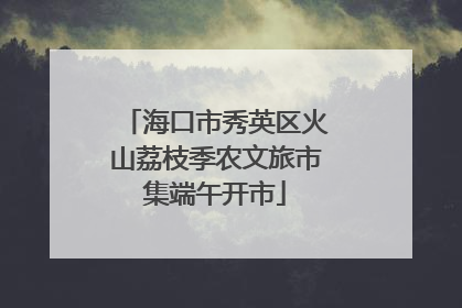 海口市秀英区火山荔枝季农文旅市集端午开市