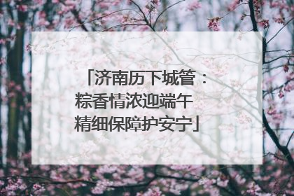 济南历下城管：粽香情浓迎端午 精细保障护安宁