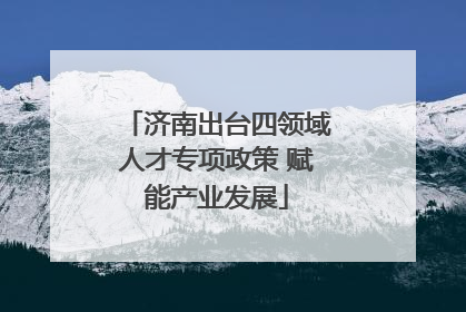 济南出台四领域人才专项政策 赋能产业发展