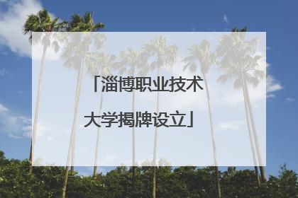 淄博职业技术大学揭牌设立