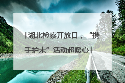 湖北检察开放日，“携手护未”活动超暖心