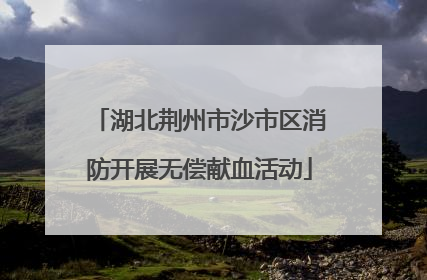 湖北荆州市沙市区消防开展无偿献血活动