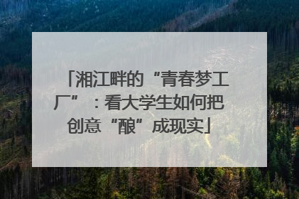 湘江畔的“青春梦工厂”：看大学生如何把创意“酿”成现实