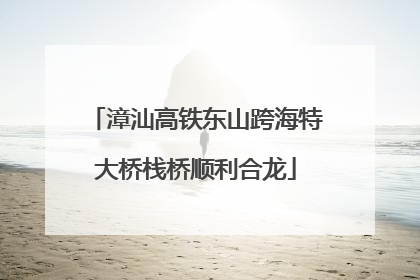 漳汕高铁东山跨海特大桥栈桥顺利合龙