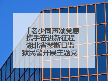 老少同声颂党恩 携手奋进新征程 湖北省琴断口监狱民警开展主题党日活动