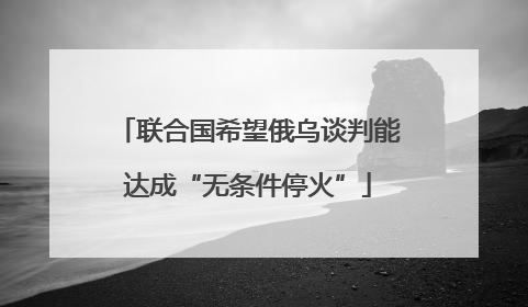 联合国希望俄乌谈判能达成“无条件停火”
