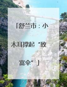 舒兰市：小木耳撑起“致富伞”