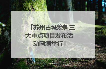 苏州古城焕新三大重点项目发布活动圆满举行