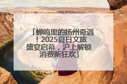 蝉鸣里的扬州奇遇！2025夏日文旅盛宴启幕，沪上解锁消费新狂欢