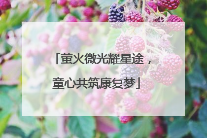 萤火微光耀星途，童心共筑康复梦