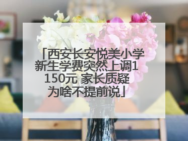 西安长安悦美小学新生学费突然上调1150元 家长质疑为啥不提前说